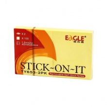 益而高 TY653-2PK 告示貼 40*50mm 黃色 200張