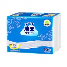 潔云 10240101 加韌壓花平板衛(wèi)生紙 300張/包 42包/箱 按箱銷售