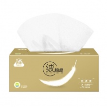 潔云 13213201 絨觸感3層136抽盒裝面紙 3盒/提 16提/箱 按箱銷售