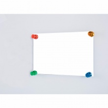 得力 8736 磁性鋼化玻璃白板 900*1200mm 白色