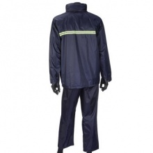 天堂 N211-7A 雙層夜光型雨衣套裝 L 藏青色