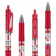 得力 S01 按動式中性筆 0.5mm 紅色 單支售