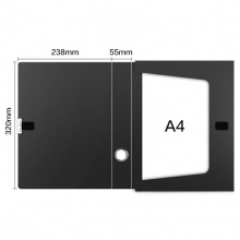 齊心 HC-55 粘扣式檔案盒 A4 黑色 55mm