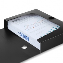 齊心 HC-55 粘扣式檔案盒 A4 黑色 55mm