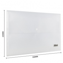 得力 5501 透明按扣公文袋 A4 白色 10個(gè)/包 按包銷售