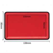得力 9864 方形快干印臺 138*86mm 紅色