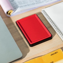 得力 9864 方形快干印臺 138*86mm 紅色