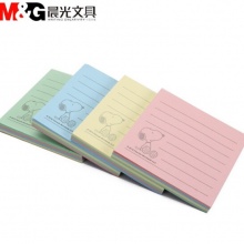 晨光 M＆G YS-81 Snoopy橫線多彩自粘便條紙 76*102mm 80頁