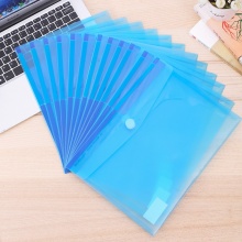 得力 5504 按扣式文件袋 A4 藍(lán)色 12個(gè)/包 按包銷售