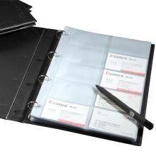 齊心 A1613 易分類大容量商務(wù)名片冊(cè)4孔夾 600枚 黑色