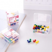 得力 0021 彩色工字釘 25mm 混色 35枚/盒