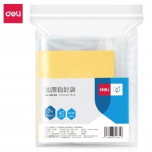 得力 19253 加厚自封袋7號 140*190mm 透明 40只/包