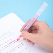 得力 S731 單頭細(xì)桿熒光筆 粉色