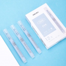 得力 S731 單頭細(xì)桿熒光筆 藍(lán)色 12支/盒