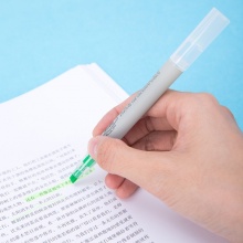 得力 S731 單頭細(xì)桿熒光筆 綠色 12支/盒