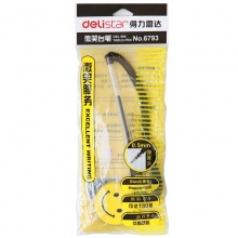 得力 6793 微笑臺(tái)筆/臺(tái)式中性筆 0.5mm 黑色