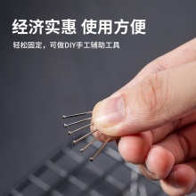 得力 0019  鍍鎳大頭針3# 銀色 50g/盒