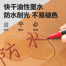 得力 S550 單頭油性記號筆 1.5mm 紅色