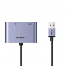 綠聯(lián) 20518 USB3.0轉(zhuǎn)HDMI/VGA轉(zhuǎn)換器 CM449 墨藍(lán)色