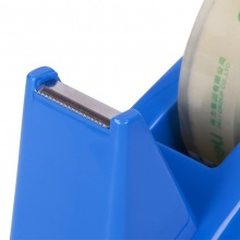 得力 812 透明膠帶切割器膠帶座 24mm 藍(lán)色