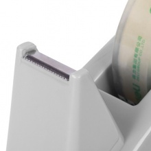 得力 812 透明膠帶切割器膠帶座 24mm 灰色