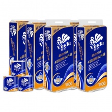 Vinda/維達(dá) V4069 藍(lán)色經(jīng)典4層超韌卷筒衛(wèi)生紙 140克 10卷/提 6提/箱