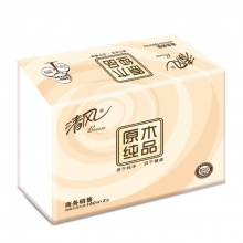 清風 BR38A61 雙層塑包面巾紙150抽 10包/提