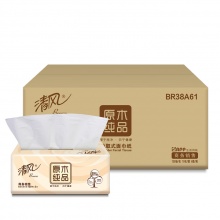 清風 BR38A61 雙層塑包面巾紙150抽 10包/提