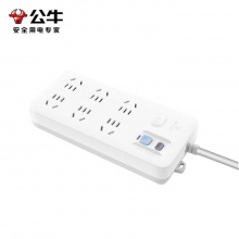 公牛 GN-705 單控六聯(lián)漏電保護接線板 3M 白色