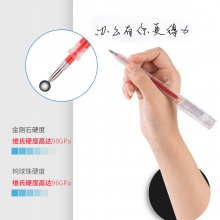 得力 S760 子彈頭中性筆芯 0.5mm 紅色 20支/盒