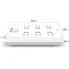 得力 18264 單控八聯(lián)接線板插座 10米 白色