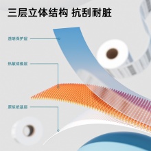 得力 11871 萊茵河長效三防熱敏標簽紙 70*50mm 白色 500張/卷
